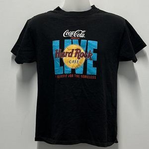 Royal First Class Hard Rock Cafe Coca Cola Black T-Shirt Size L